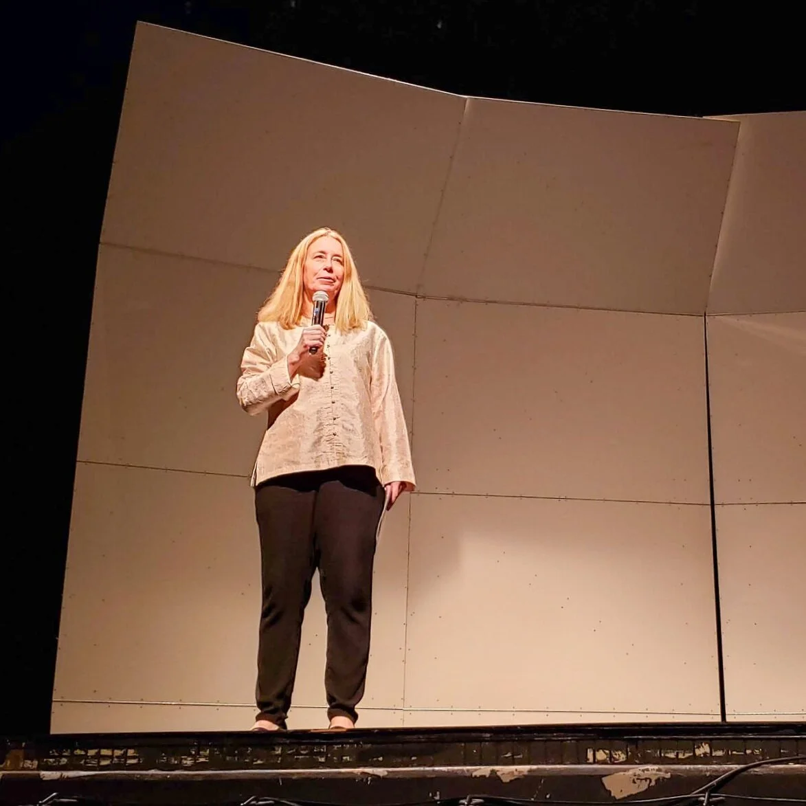  Ruehr addressing the crowd at Lotte Lehmann. 