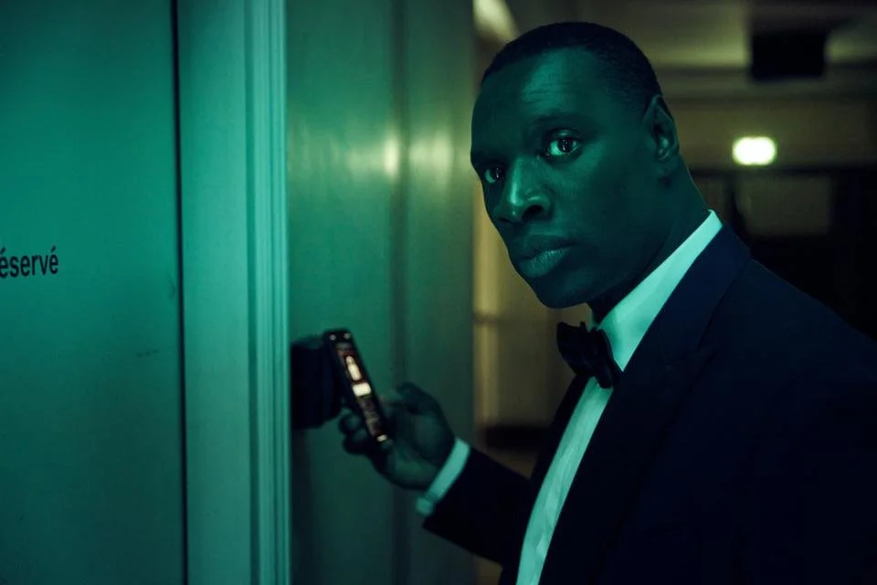  French actor Omar Sy, in “Lupin,” a French television series about a Black man who sets out to avenge his father for an injustice inflicted by a white, wealthy family.  
