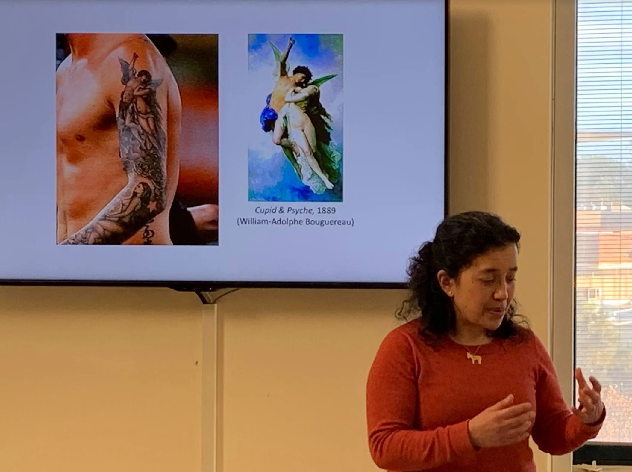  Sonia Sabnis, a Classics professor at Reed College, spoke at UCSB about how the “creepy” love story of Cupid and Psyche was received by 20th-century America. 