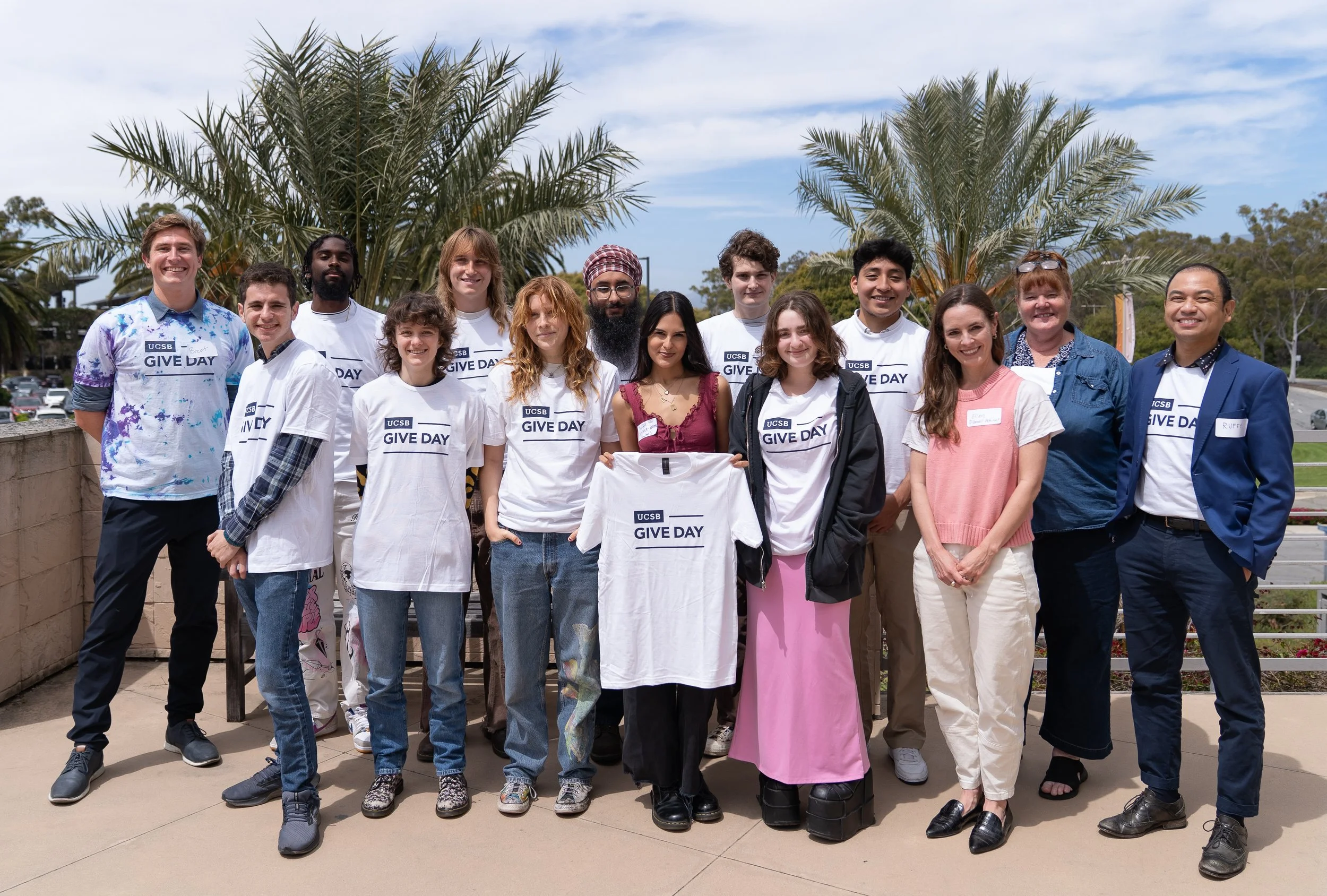   Winners of UCSB’s annual Creativity Contest pictured with Ellen O’Connell Whittet  of the Writing Program and Ruffy Landayan, a Theater alumnus. Award winning entries will be published on the HFA website later this month.  