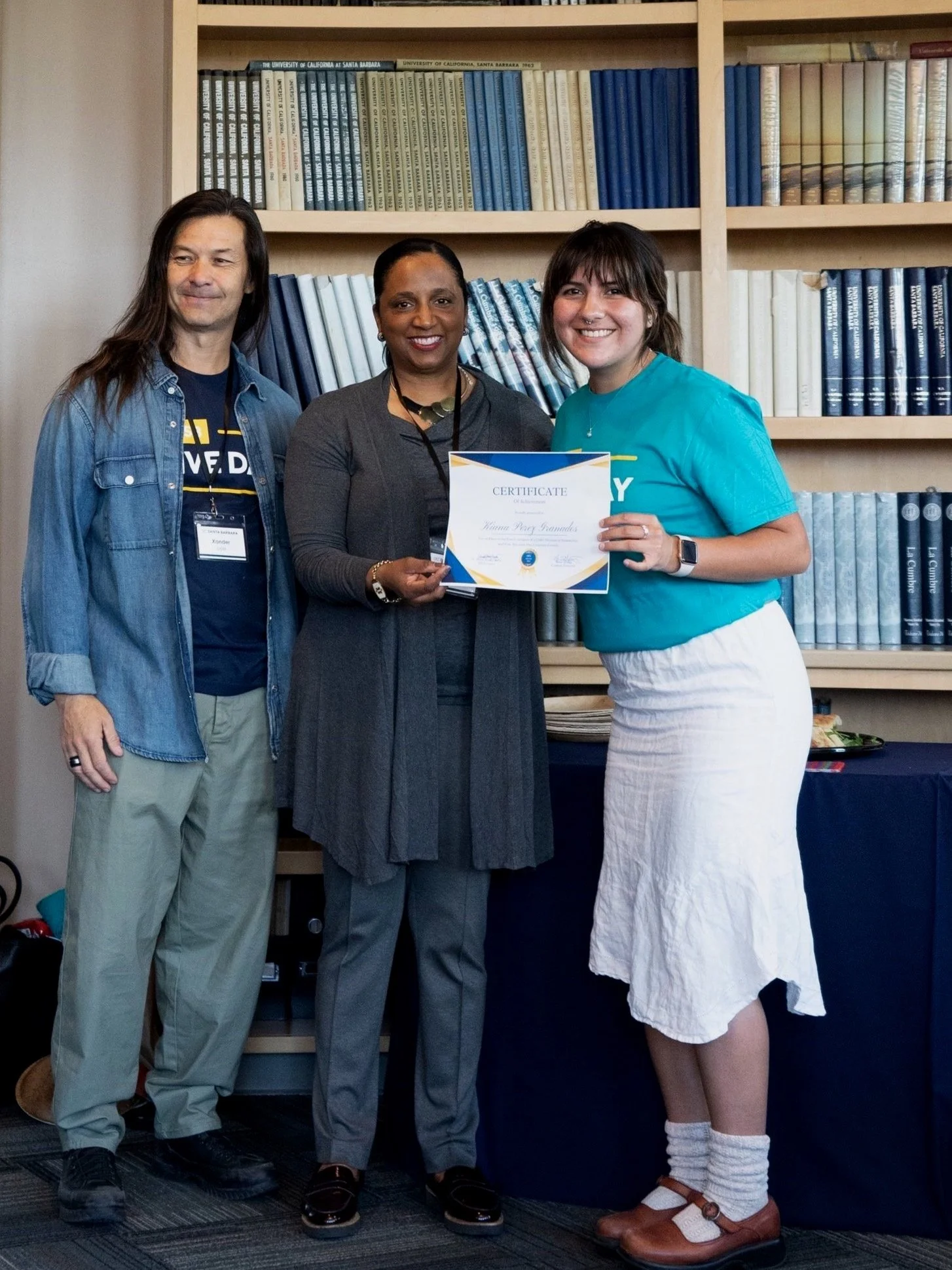   Kiana Perez-Granados, right, is a third-year UCSB student majoring in both English and Black Studies, with the intention of specializing in Creative Writing. After graduating, Perez-Granados would like to attend New York University to pursue an MFA in creative writing, while continuing to write poetry.   
