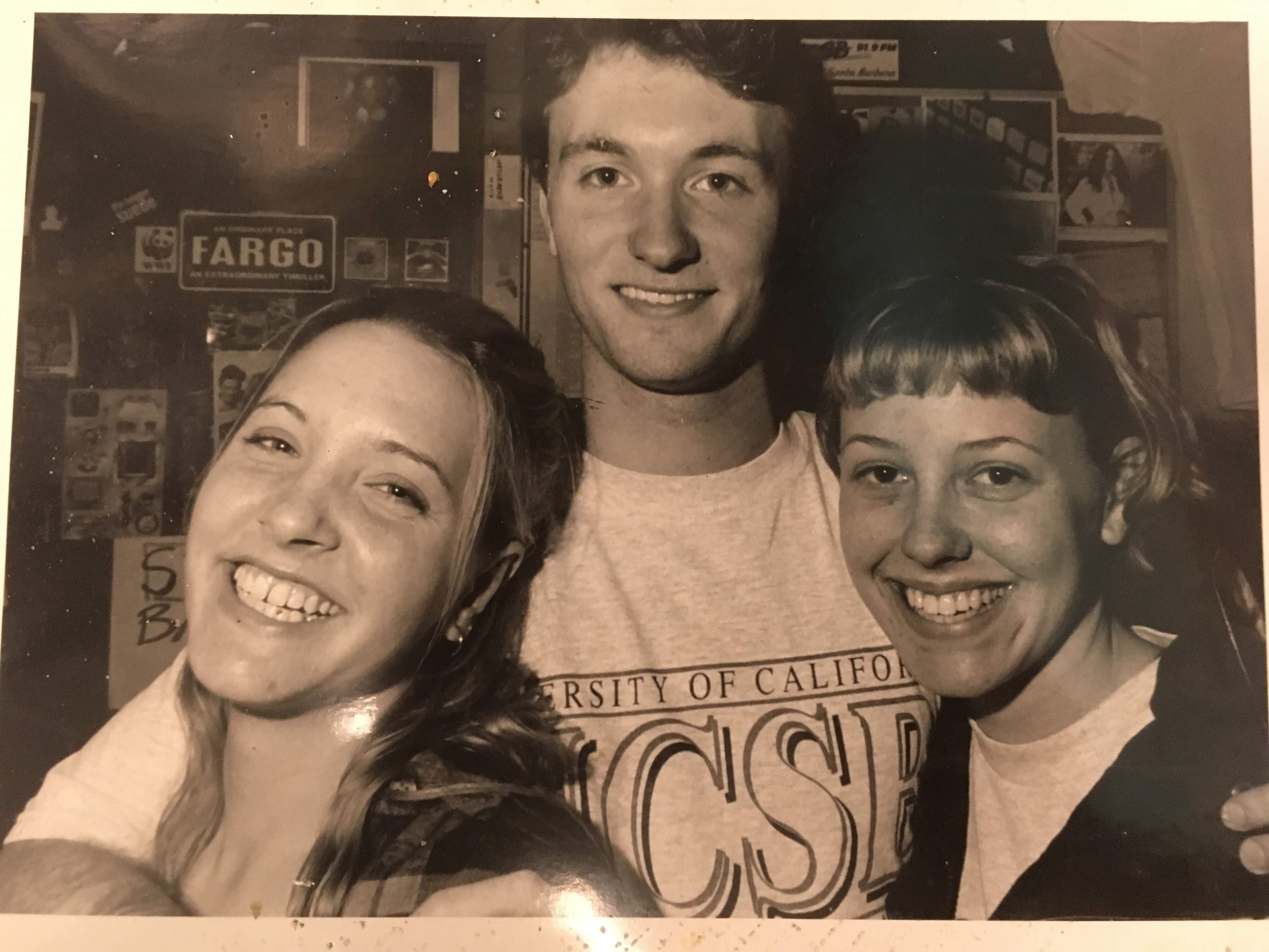  Former UC Santa Barbara Daily Nexus student reporters Gretchen Macchiarella, Tony Biasotti (whom she later married) and Alexis Filippini in 1998.  