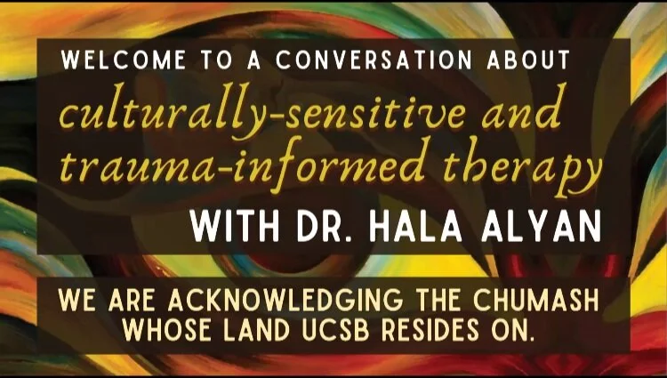  UCSB professor Walid Afifi began last week’s Middle East Studies event by introducing clinical psychologist Hala Alyan, and reading a letter of acknowledgment of Chumash land.  