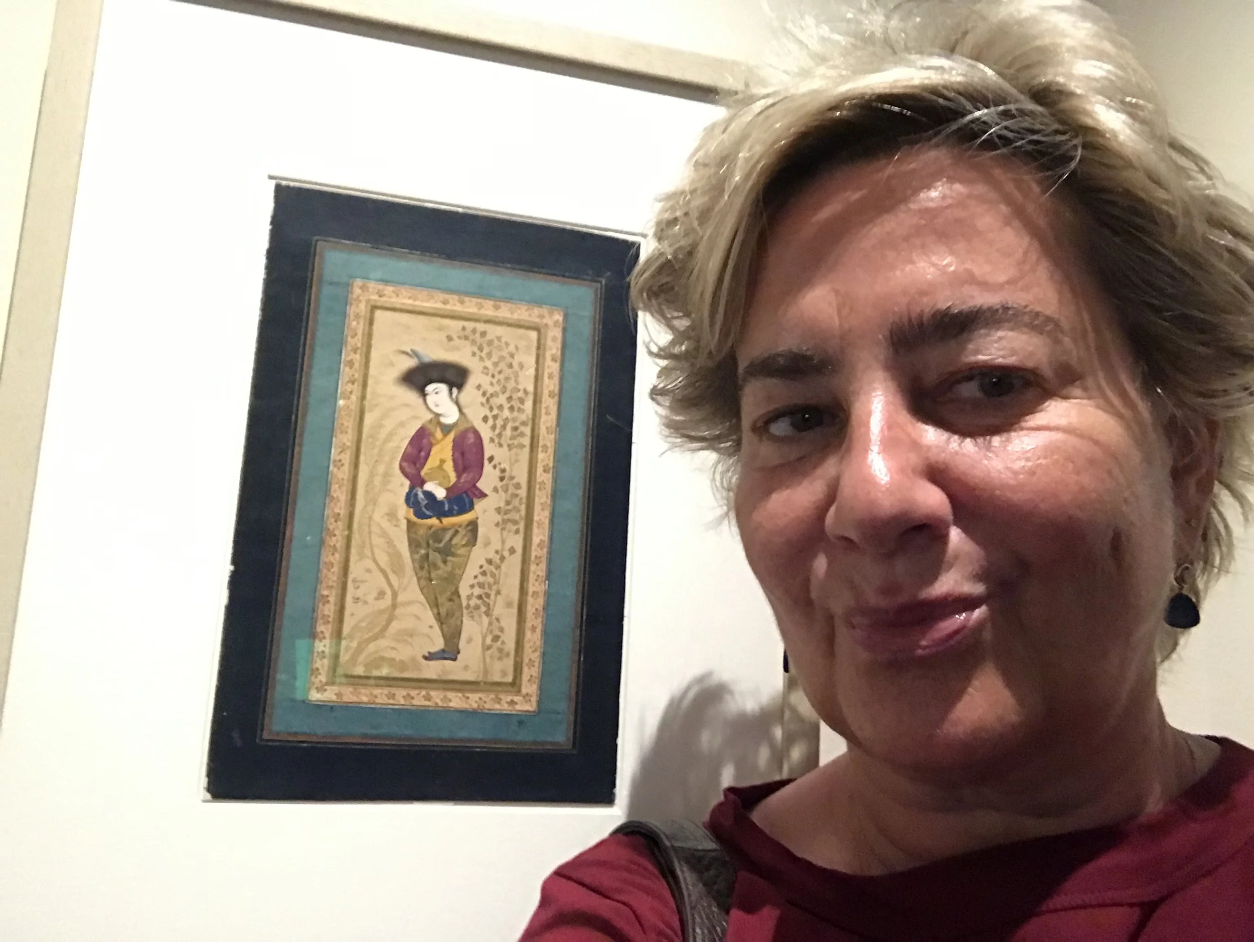  University of Michigan Middle East history scholar Kathryn Babayan, with one of the visual family archives she collected for her book, “The City as Anthology: Eroticism and Urbanity in Early Modern Isfahan.” 