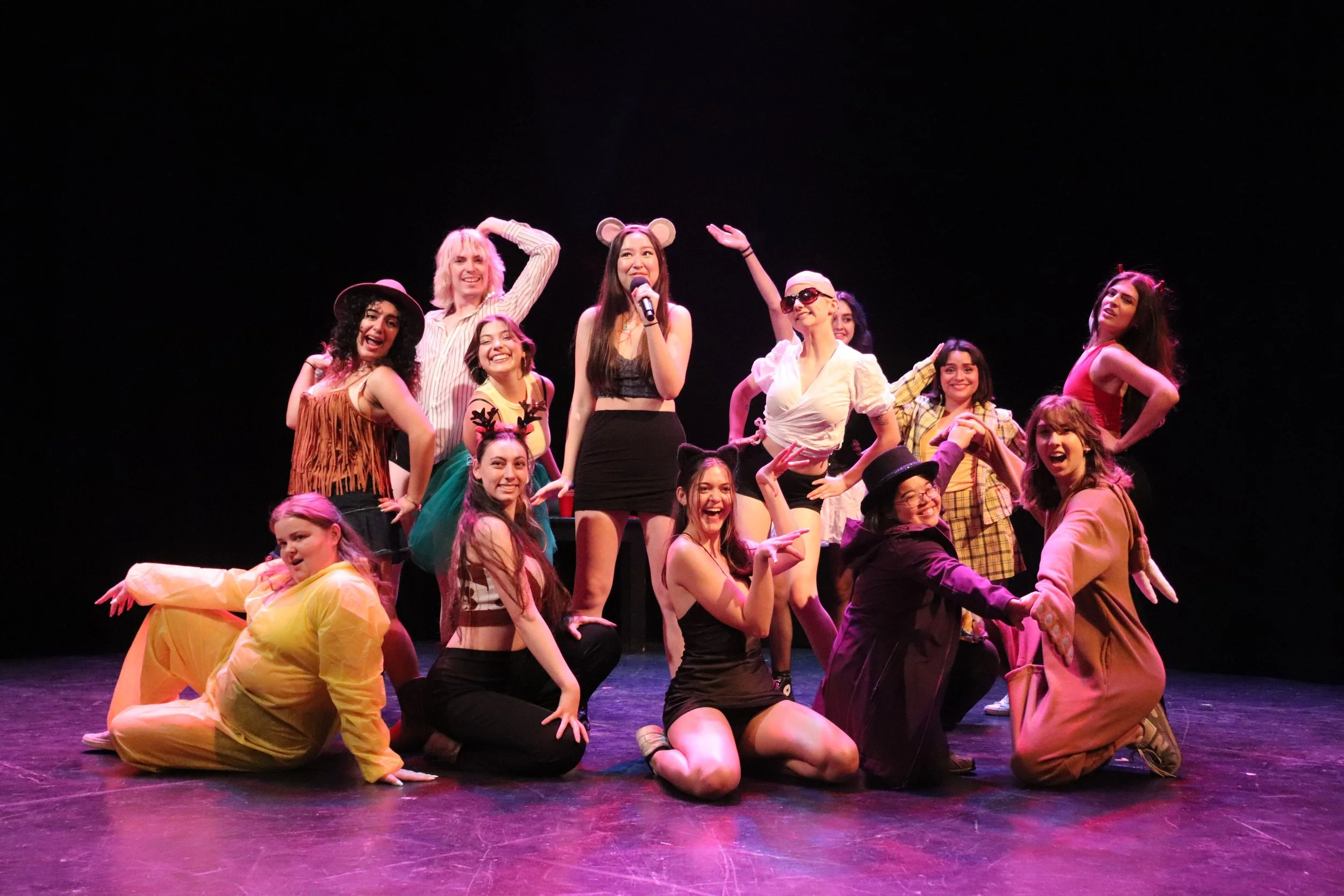  The new UCSB Theater student collectiive Stained Glass Productions recntly staged “Seasons of Broadway: A Cabaret.” Cast members performed  Sexy  from the musical  Mean Girls .           Photo by Karli Korszeniewski  