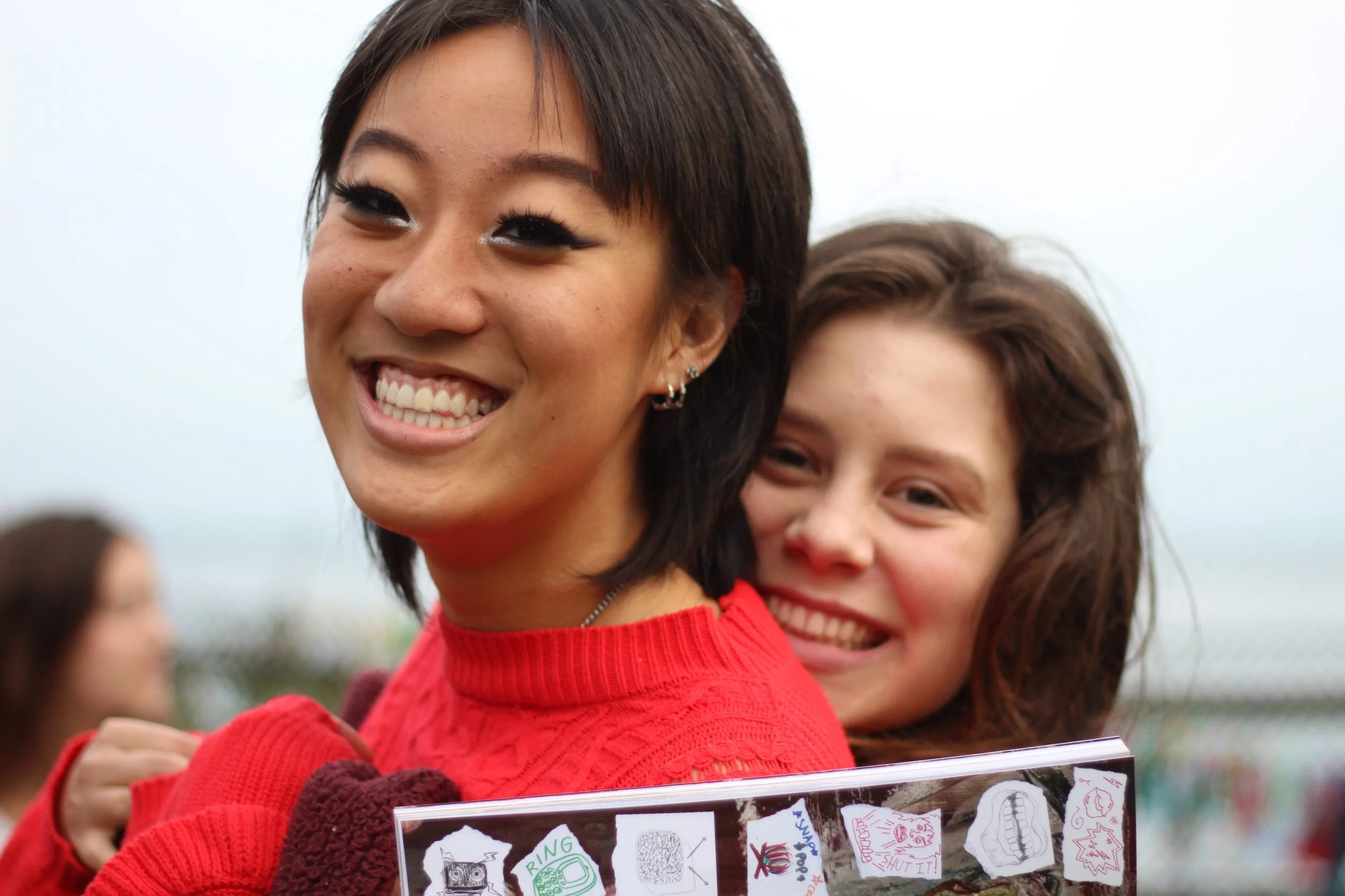  Um... Magazine editor-in-chief Frances Woo attends the magazine launch with general member Jessica Salcido. Photo by Frances Woo. 