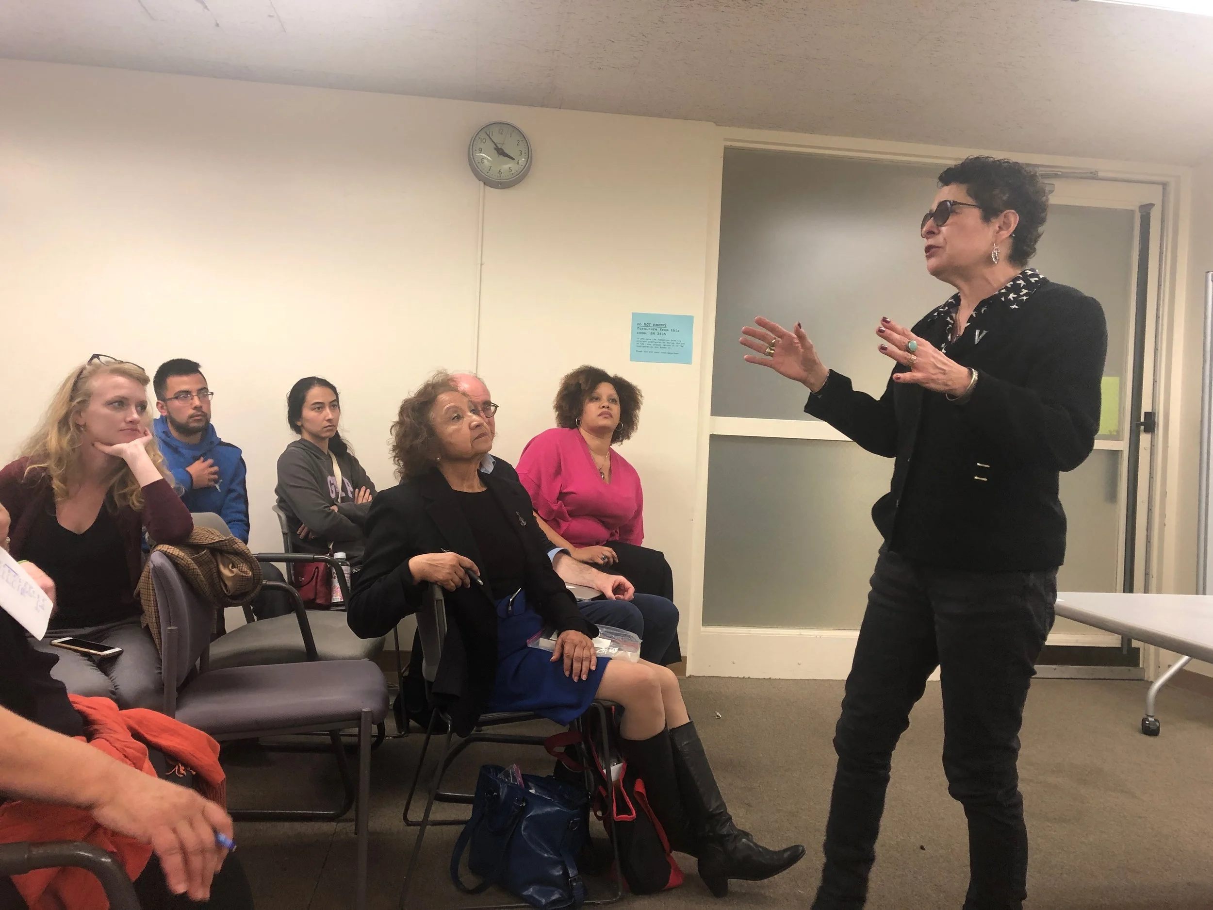   Cornell University creative writing professor Helena María Viramontes shared motivational stories and beliefs about creative writing with UC Santa Barbara English students.  