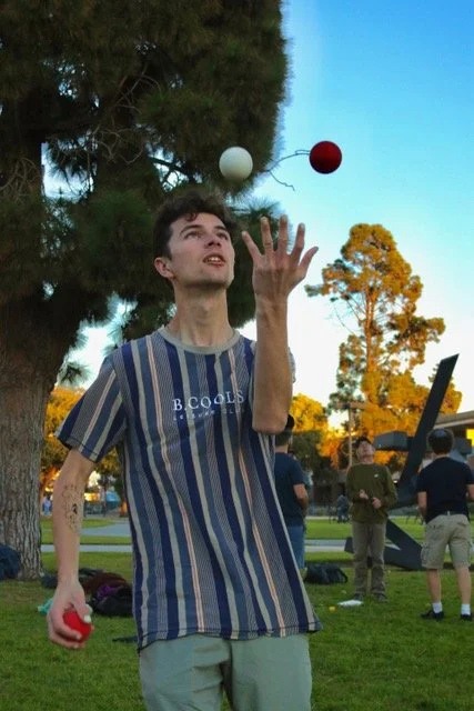  Jason Cathcart’s passions go from playing instruments, to writing and poetry. He can often be spotted on campus showing his skills in the Juggling Club during his free time.  