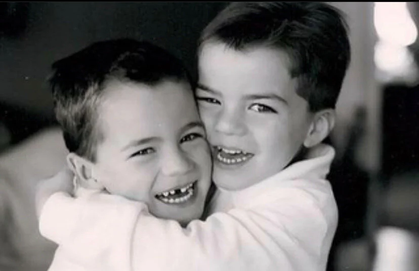  Humanities and Fine Arts graduates Cooper Bruhns (left) and his twin Calvin Bruhns, at the age of three. Photo provided by Calvin Bruhns. 