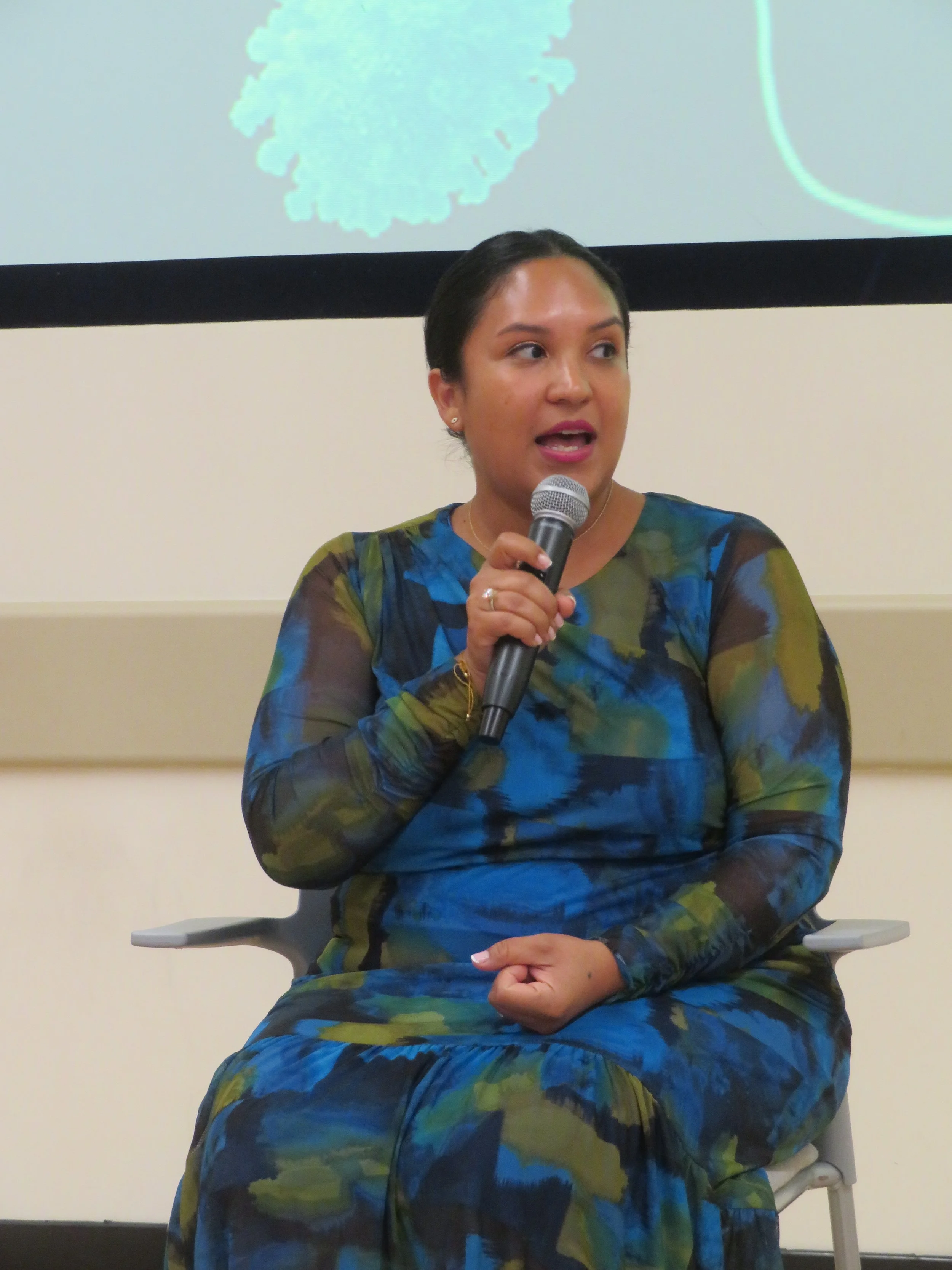   Letty García, an assistant professor in UCSB’s Department of Theater and Dance, speaking on how quarantine pushed the boundaries of traditional theater at a recent HFA Speaks event.  