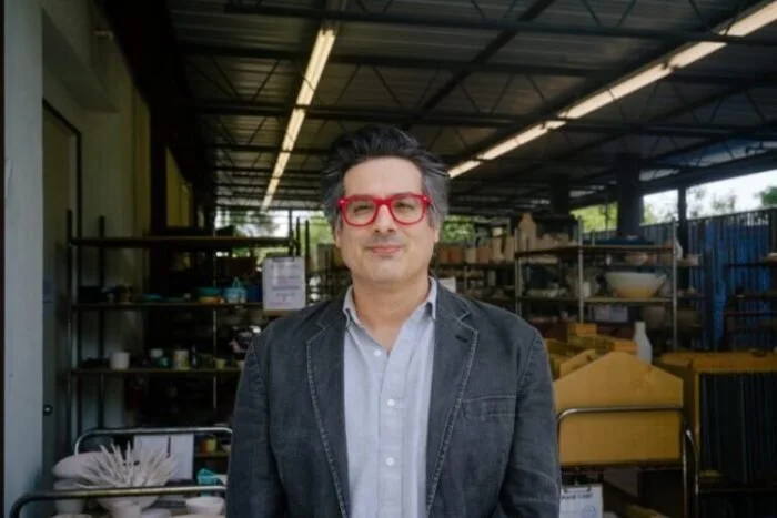  Matt Mitros, executive director of the Clay Studio in Goleta, spoke last week as part of the UCSB Art department’s Visiting Artist Series. 