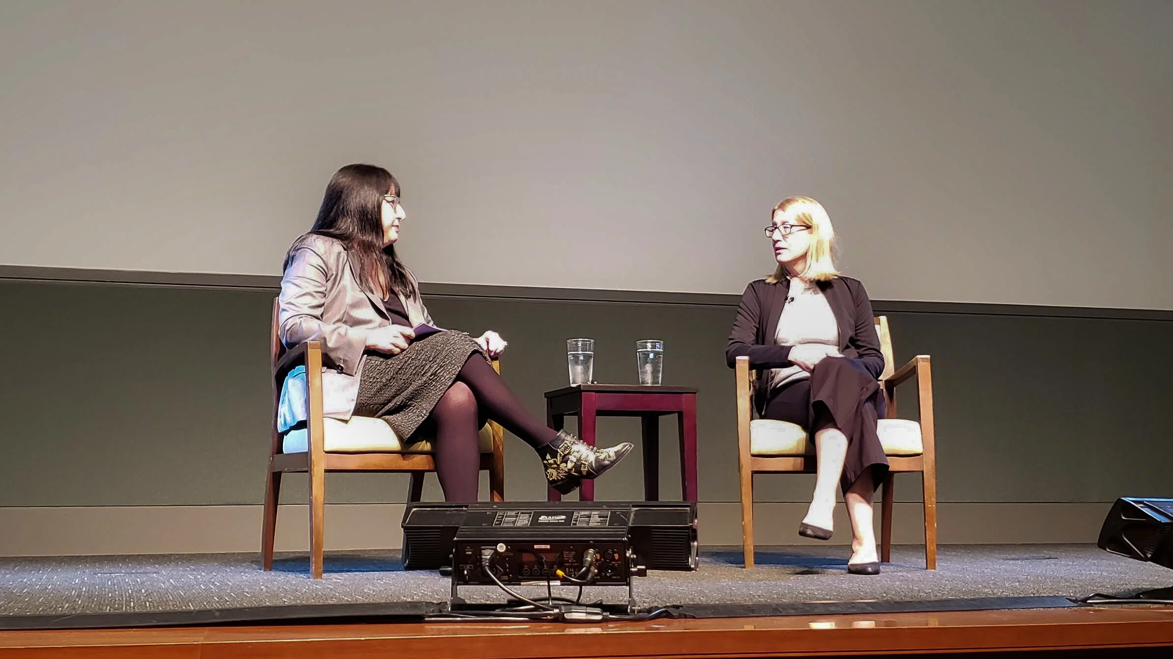  Carsey-Wolf Center director Patrice Petro (left) and UC Berkeley Film and Media professor Kristen Whissel (right). 
