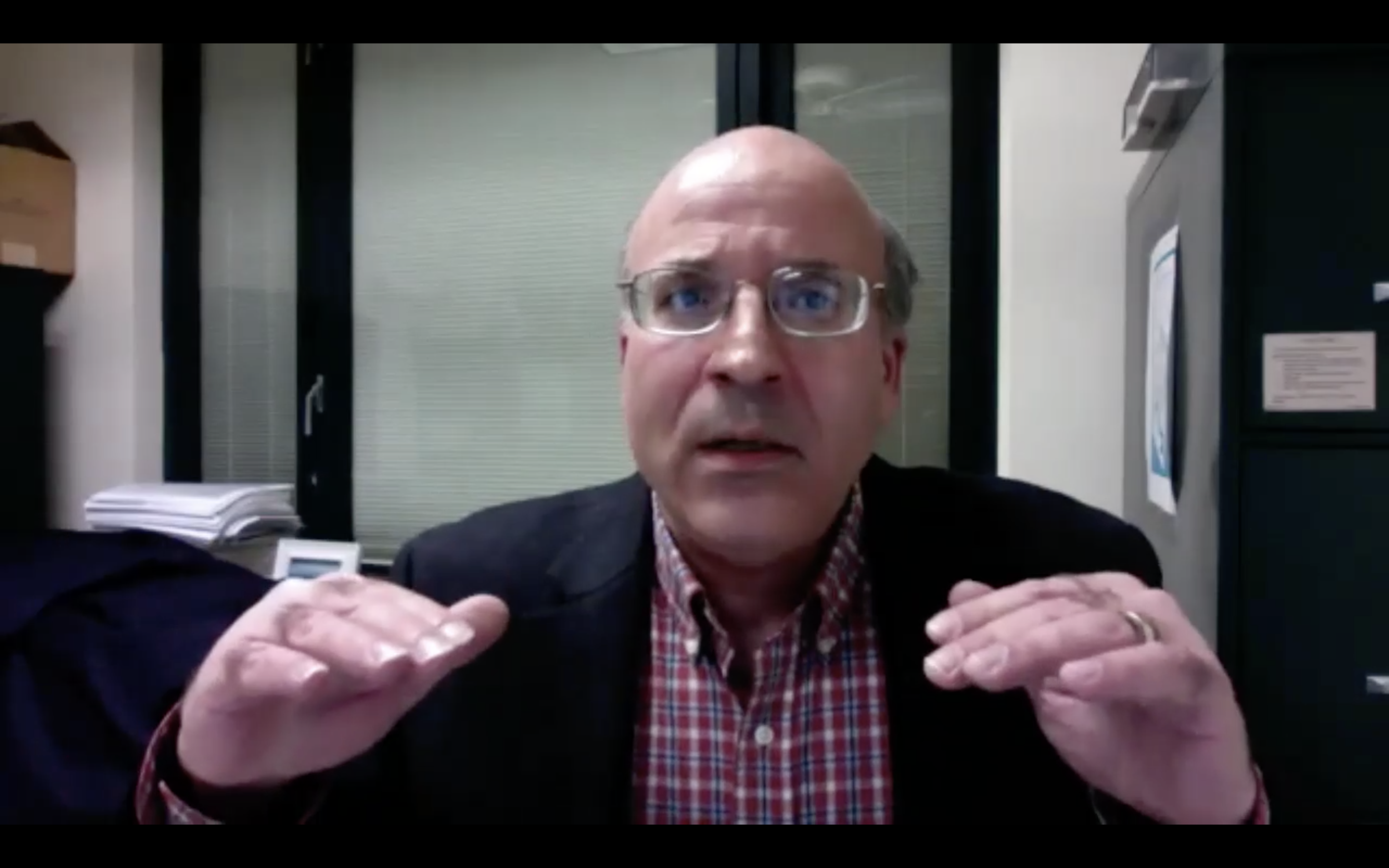  UCSB History professor Salim Yaqub joined as a speaker for the second Election 2020 panel.                                                  Photo by Hannah Z. Morley  