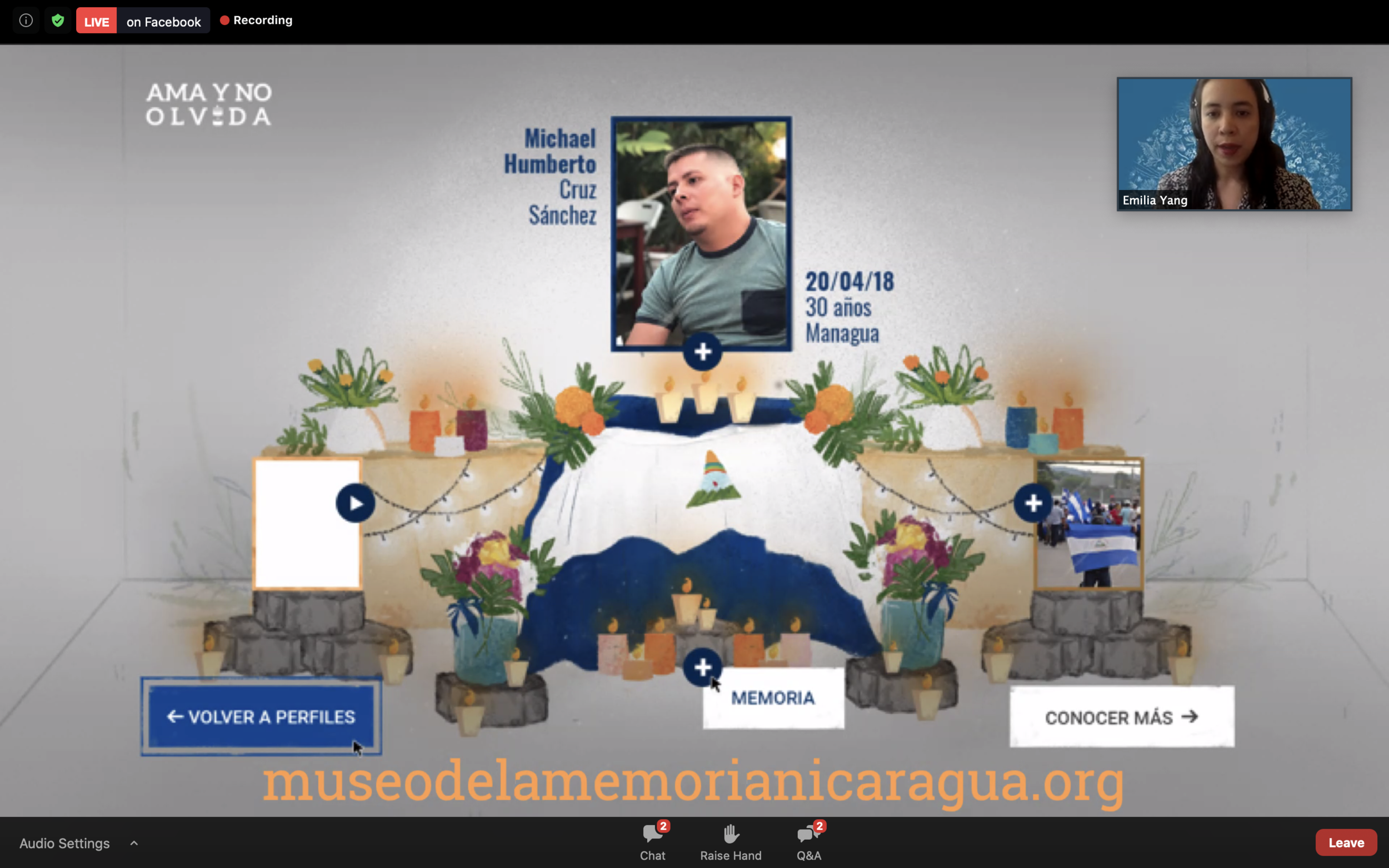  University of Southern California Ph.D. student Emilia Yang gives a tour of El Museo del la Memoria Contra la Impunidad.  Picture by Hannah Z. Morley  