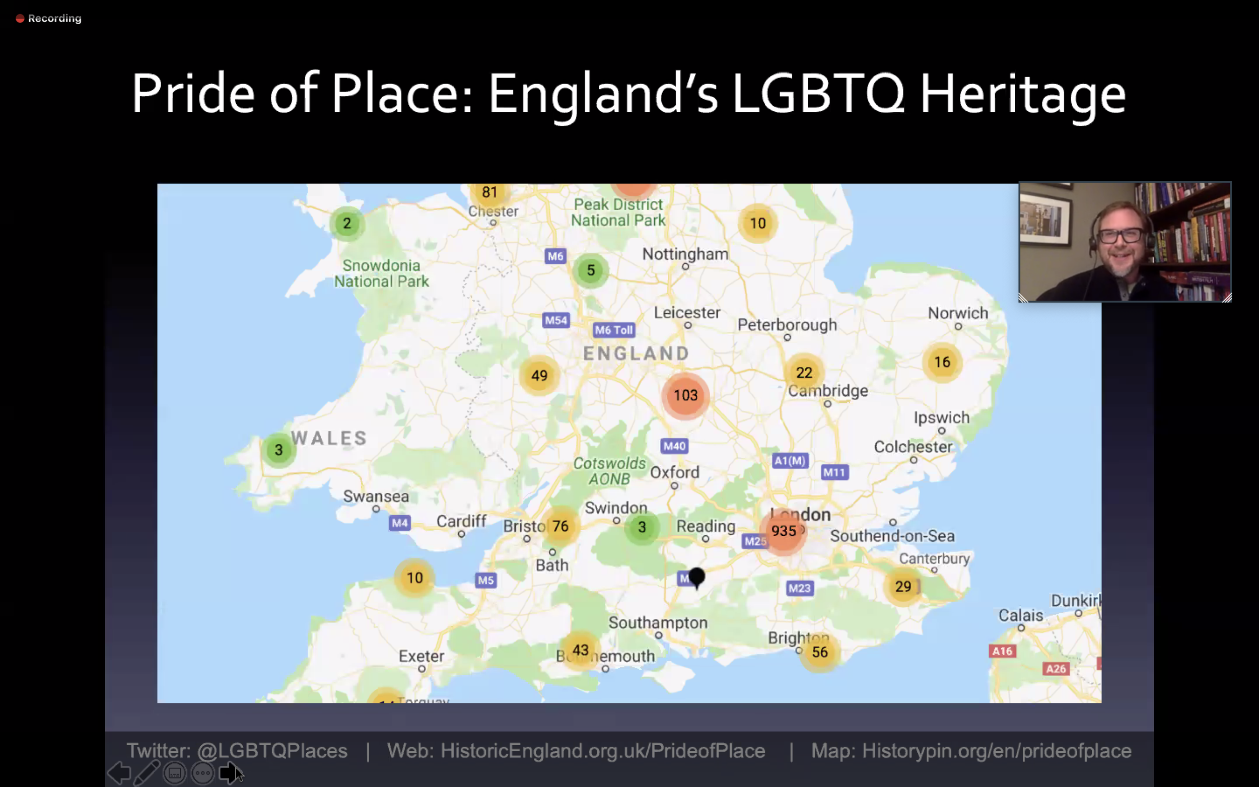  The crowdsourced map portion of the project  Pride of Place: England’s LGBTQ Heritage.  