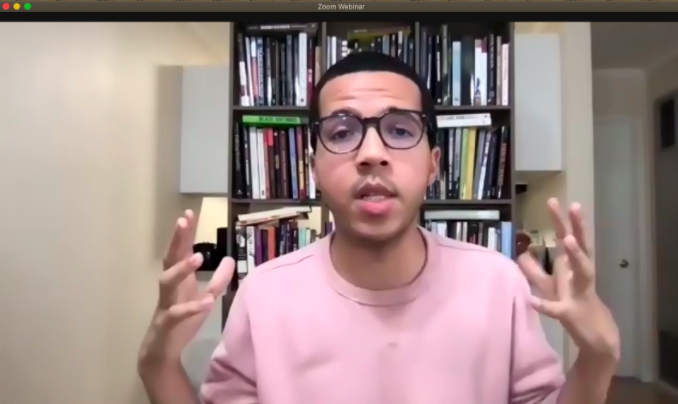  UC Santa Barbara professor of Black Studies Terrance Wooten, contributed to a conversation on  Caste: The Origins of Our Discontents  during a Latin American and Iberian Studies program event.  