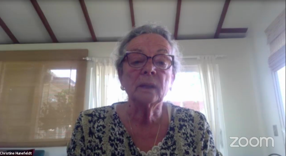  Christine Hünefeldt, history professor at UC San Diego, speaking during the second UCSB Latin American and Iberian Studies graduate student conference on the topic of Borders, Power, and Transgression 