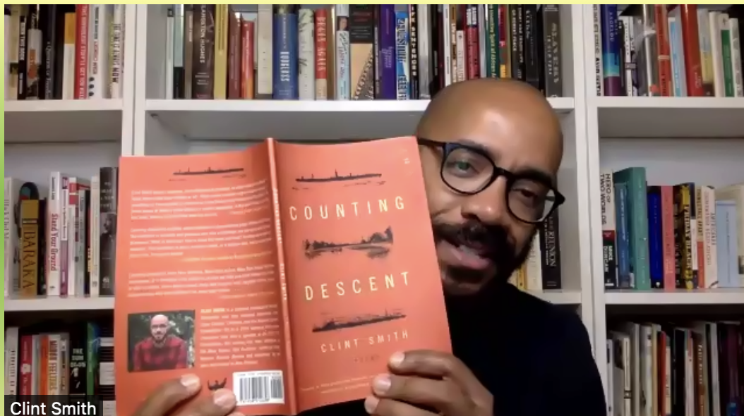  Author Clint Smith, who spoke at a recent Interdisciplinary Humanities Center (IHC) Regeneration Talk, read a poem from his poetry collection  Counting Descent .  