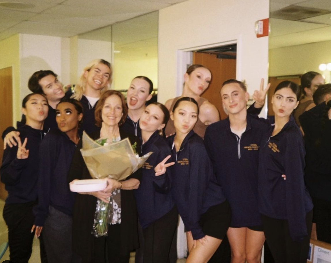  UC Santa Barbara Dance Company members pose with director Delila Moseley after a recent performance. 