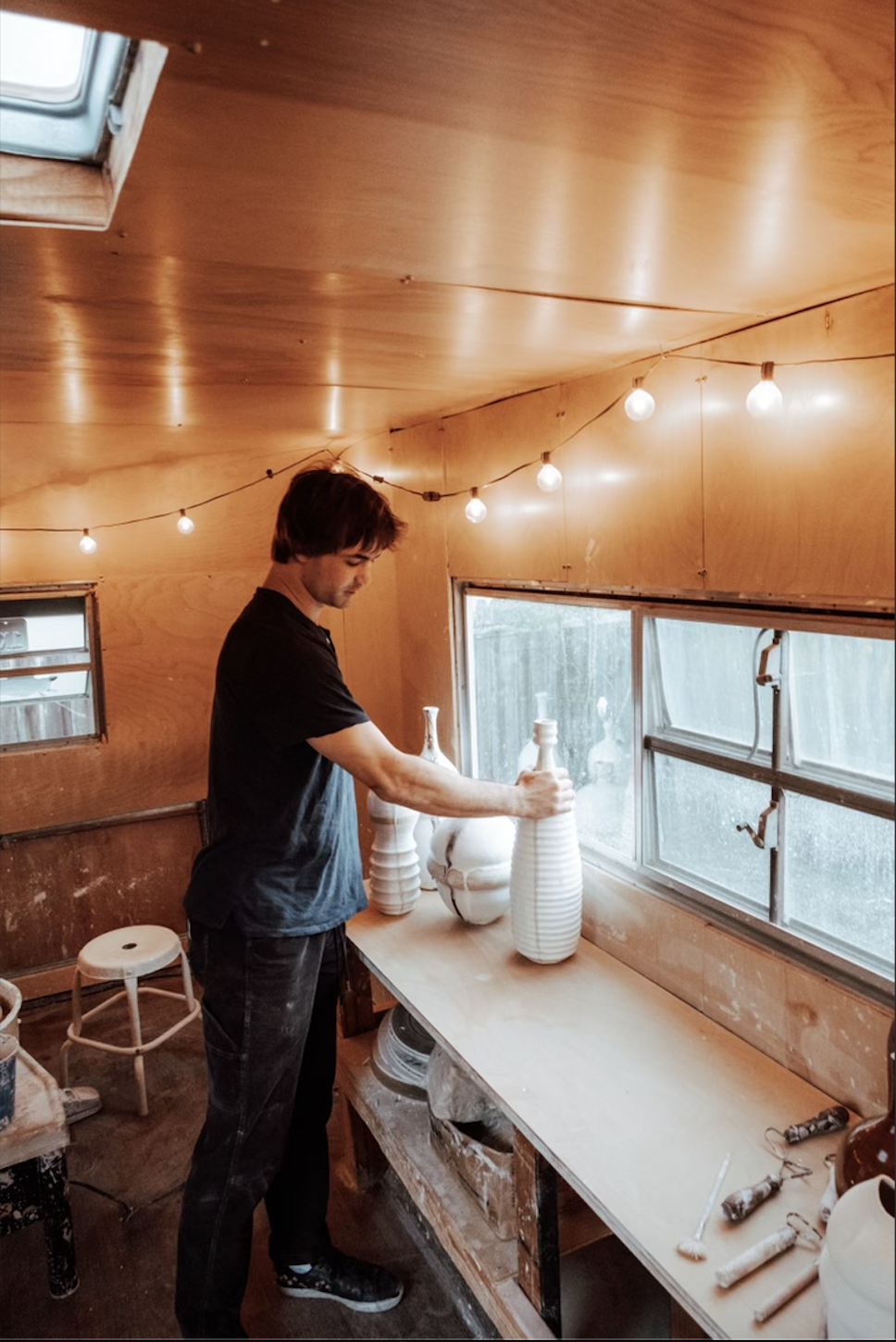  Theo Hirschfield, an art major in the UC Santa Barbara College of Creative Studies, has reached viral success posting videos of his pottery process on Instagram and  TikTok .  