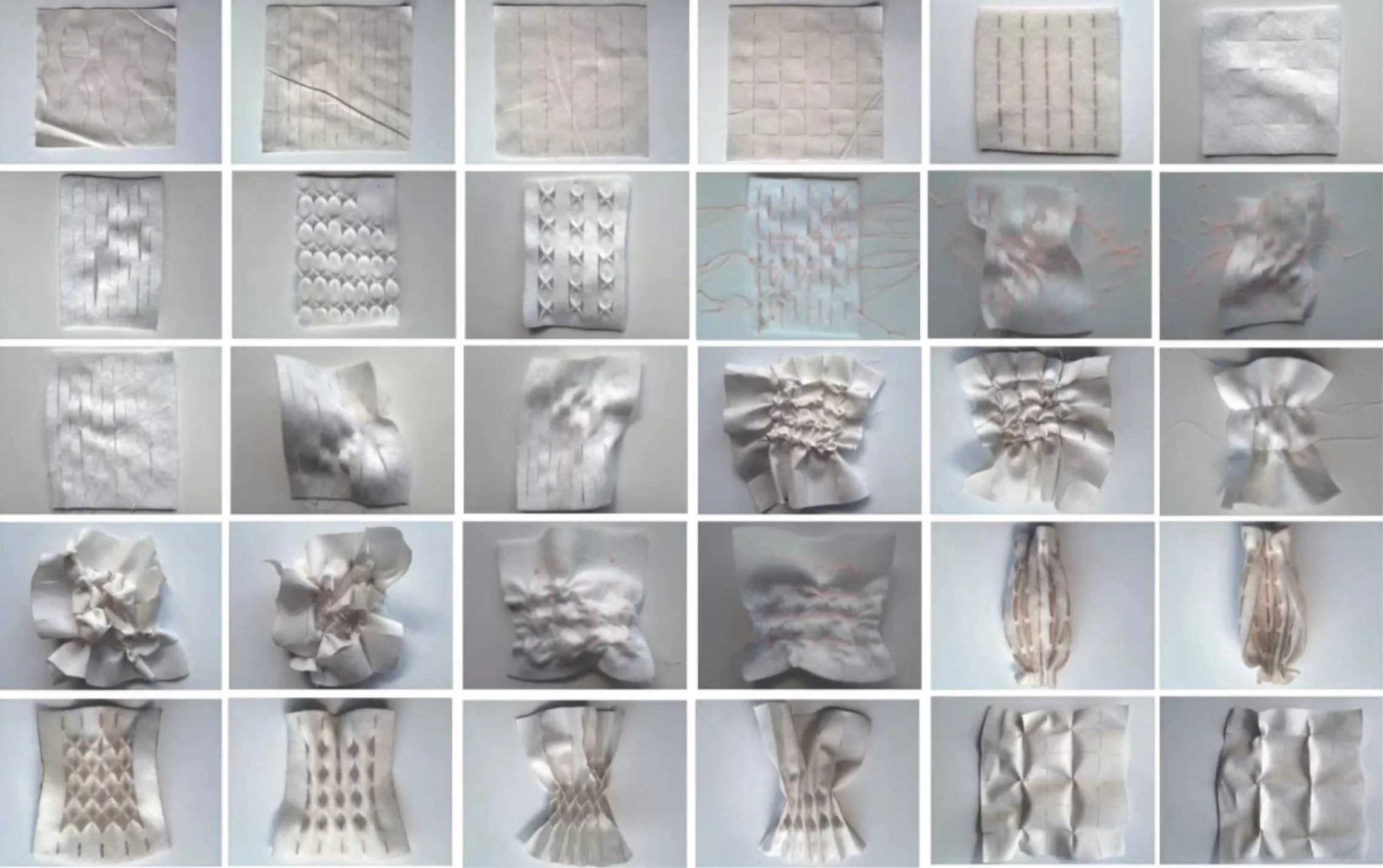  Davis provided examples of textiles developed in her lab. 