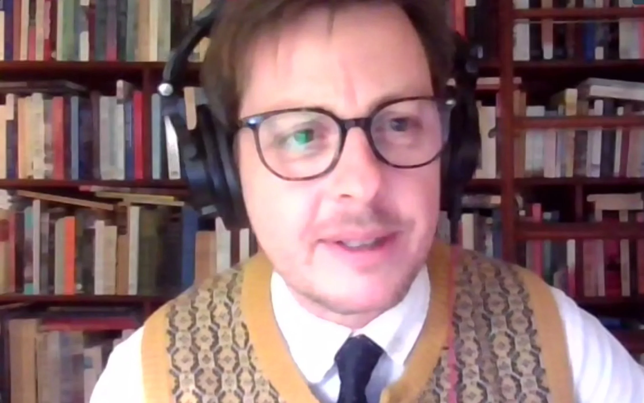  Emotion historian Rob Boddice during his inaugural speech for the Interdisciplinary Humanities Center’s Research Focus Group . The talk was titled “Consensus without Collaboration? The Future of Emotion From the Perspective of History.” 