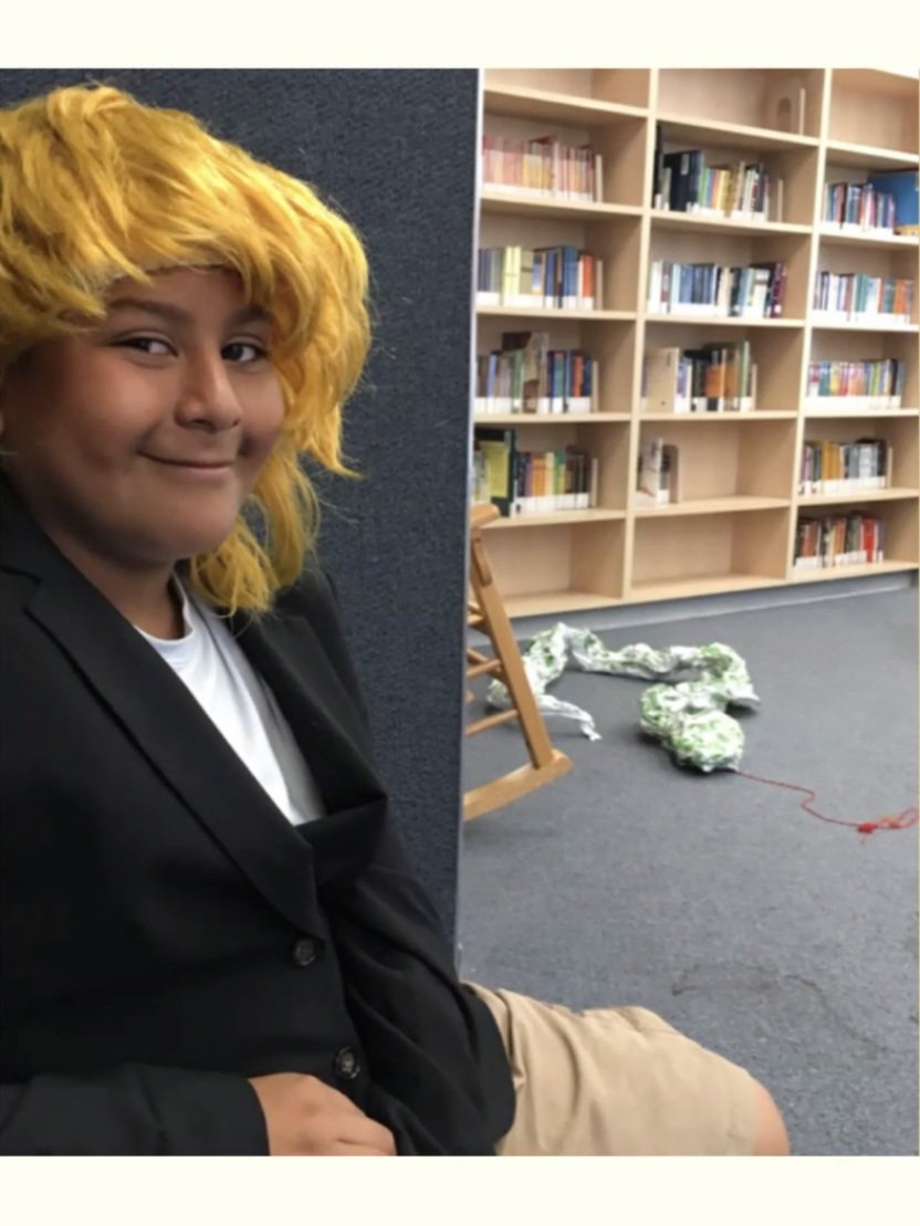  The Los Angeles student who played Donald Trump in a student-written play called Los Niños Inmigrantes, which means The Immigrant Children. 