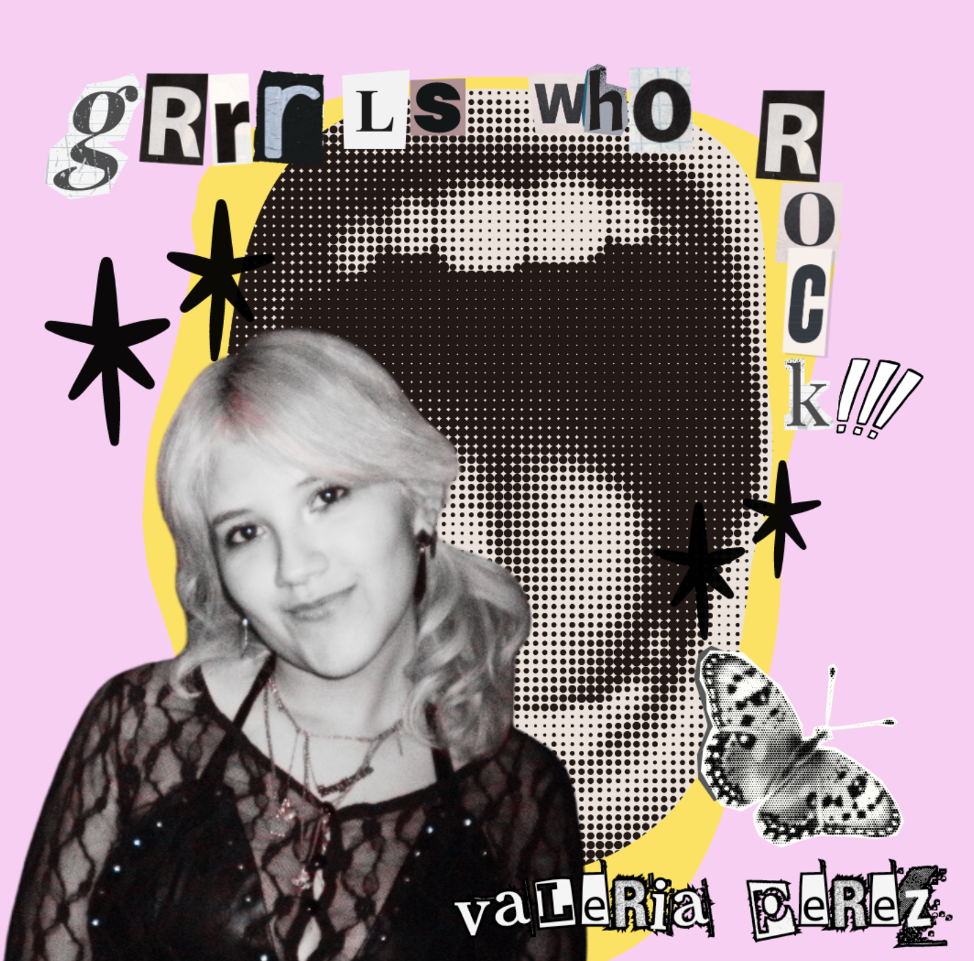  Valeria Perez’s art for  Grrrl Who Rocks!!!  on KCSB.FM 