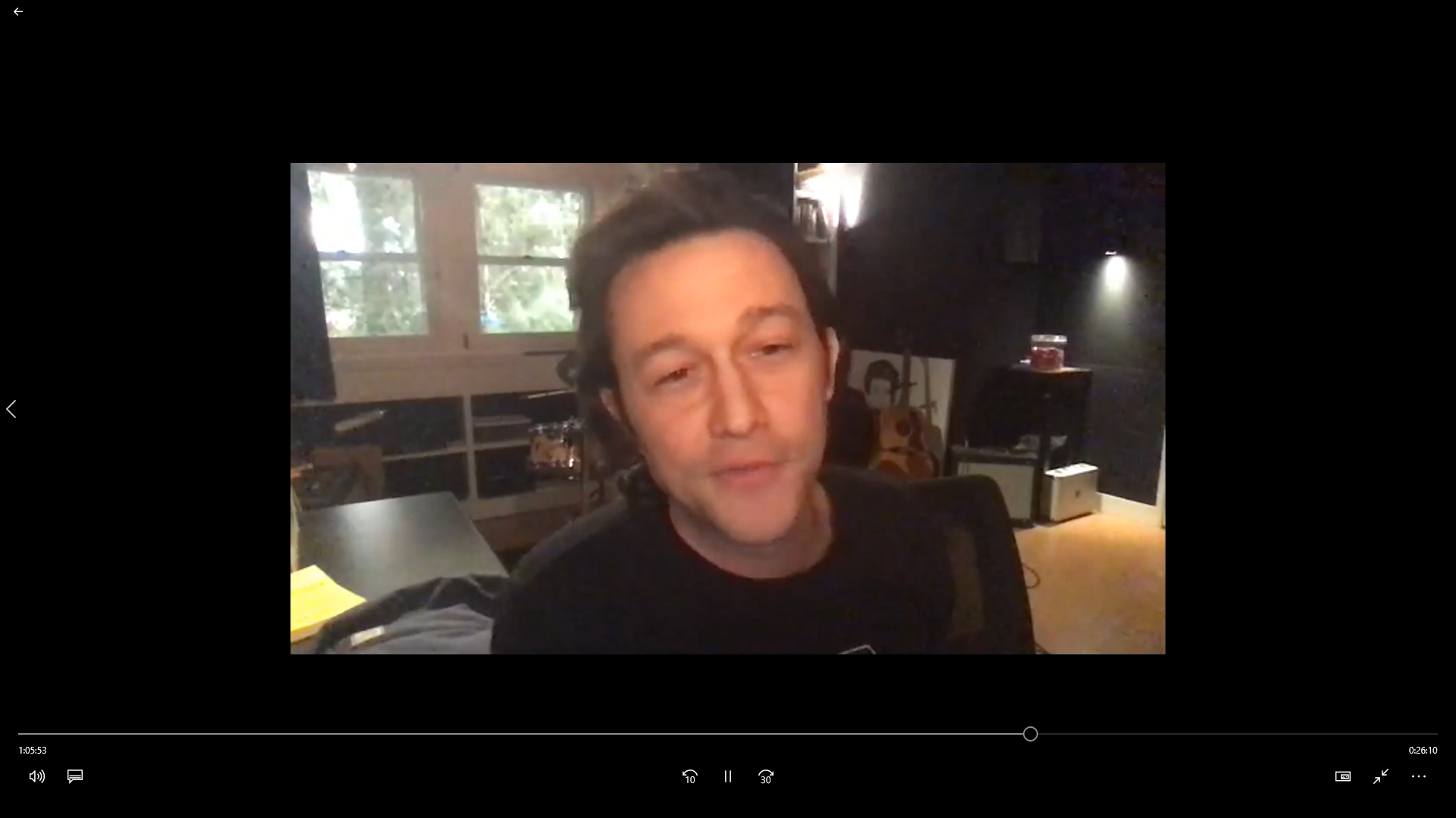  Actor, director Joseph Gordon-Levitt, co-founder of HitRECord Zooms into Whitesides’ class in a surprise, end-of-course visit. 