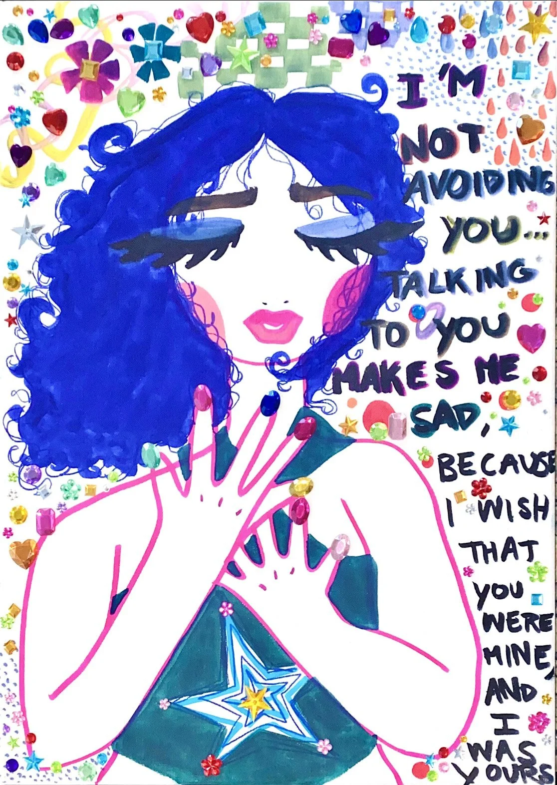   A work by UC Santa Barbara Art Honors graduate Alice Madrigal that expresses unrequited yearning. This piece was on display at UCSB’s Glass Box gallery.  