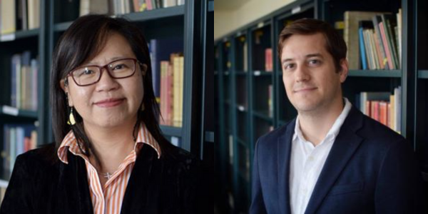   Professor Bella Chen 陈淑娟 (left) and Professor Thomas Mazanec 余泰明 (right) are faculty members in UC Santa Barbara’s Department of East Asian Languages and Cultural Studies and serve on the Chinese School’s board.            Photos courtesy of UCSB  