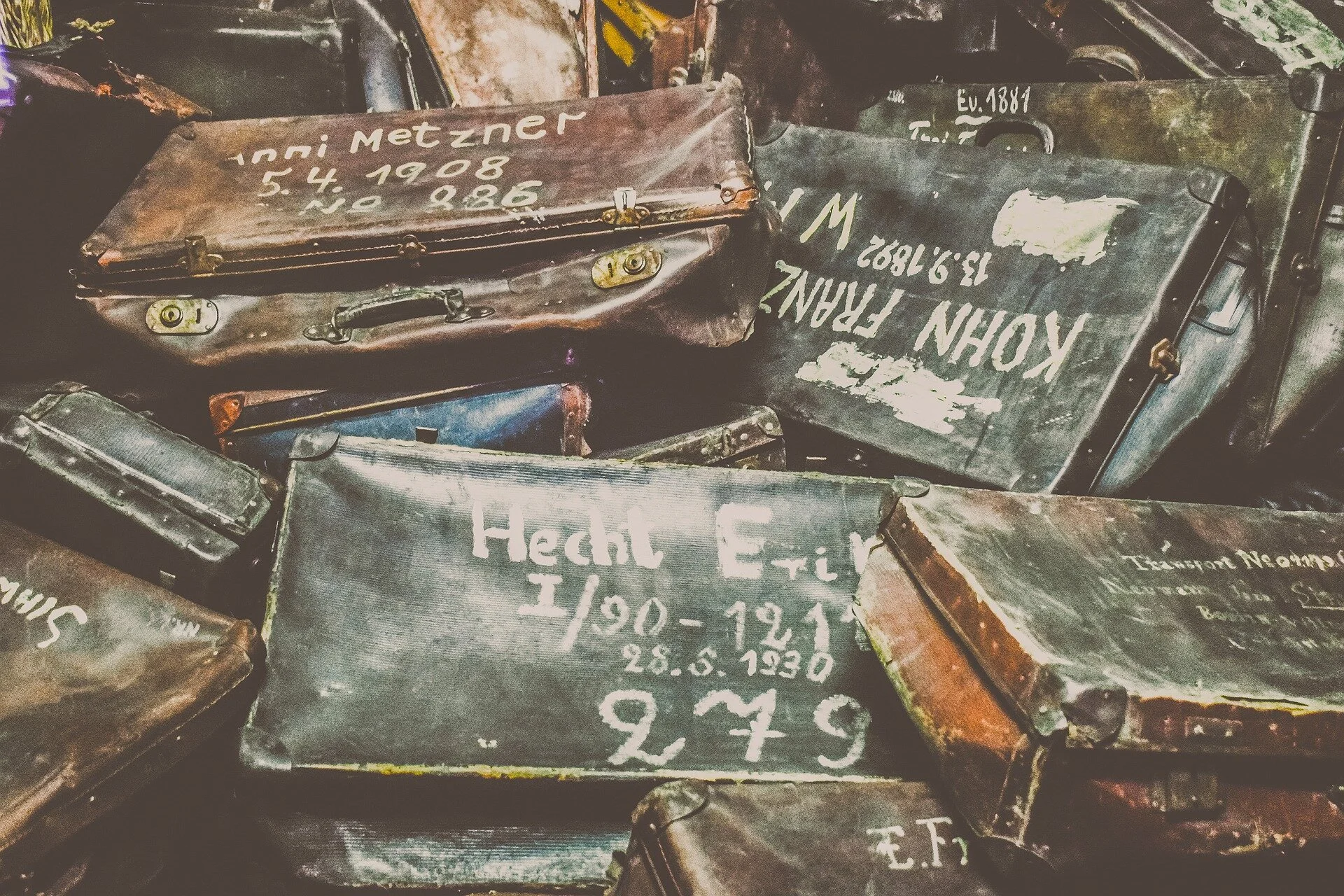  Luggage of Jewish victims at the Auschwitz-Birkenau Nazi death camp in Poland.   