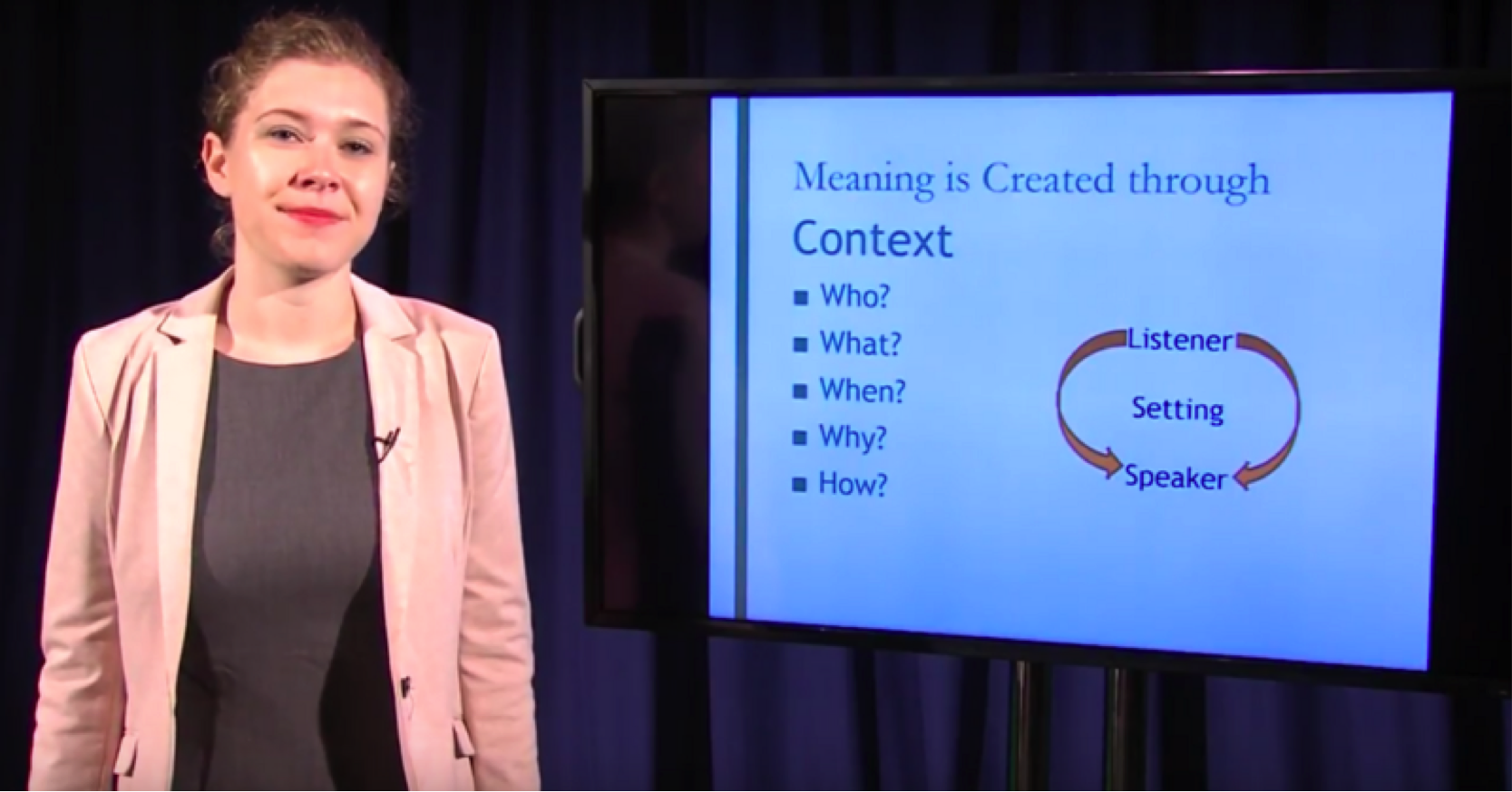  Chloe Brotherton with her winning presentation at UC Santa Barbara’s 2017 Undergraduate Research Slam. (Photo Courtesy of the UCSB Linguistics Department) 