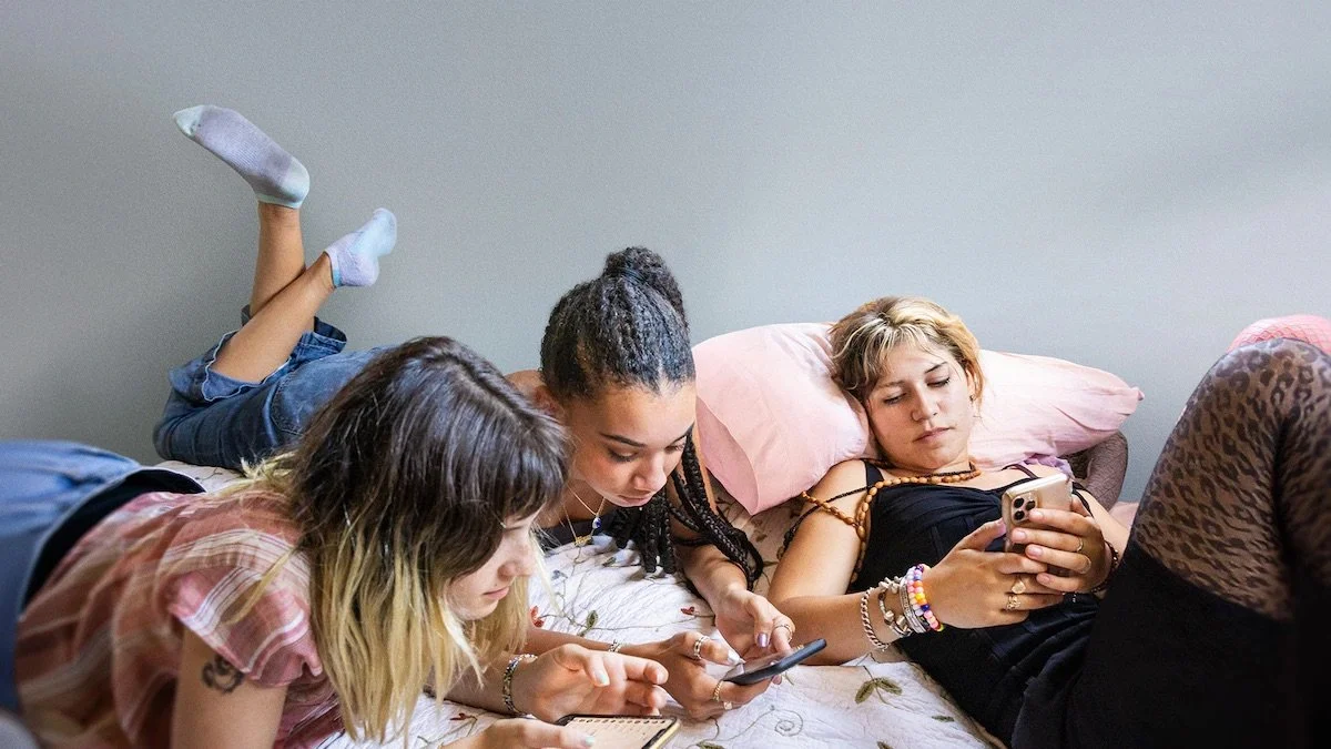   A scene from filmmaker Lauren Greenfield’s docuseries “Social Studies,”  which provides an unfiltered window into the struggles of teens navigating online platforms.  