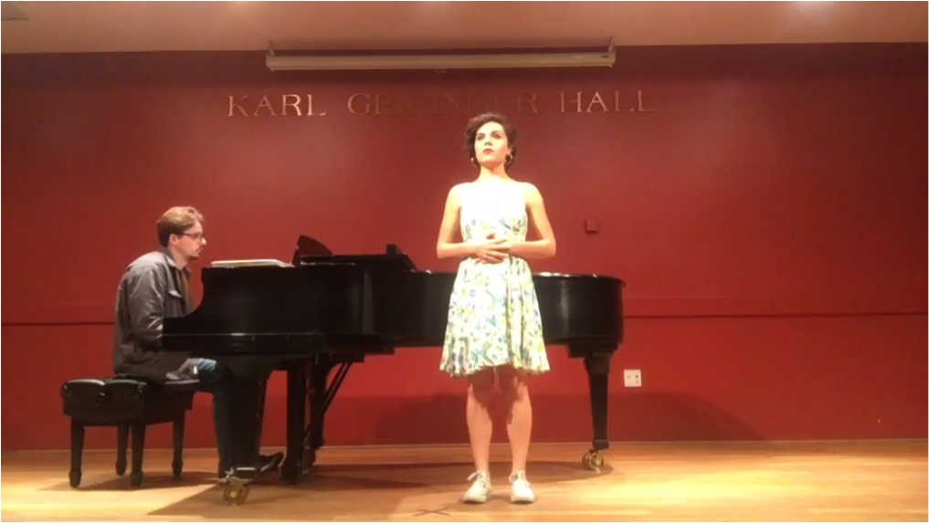  Kelly Newberry performs at UCSB with pianist Jared Eben. 