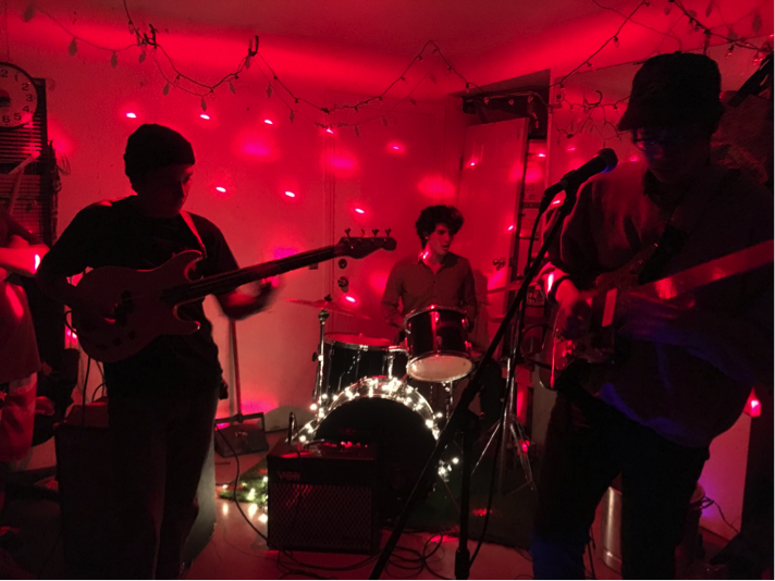  Surf punk band Fake Tides play at the house show on Dec. 18, 2015. 