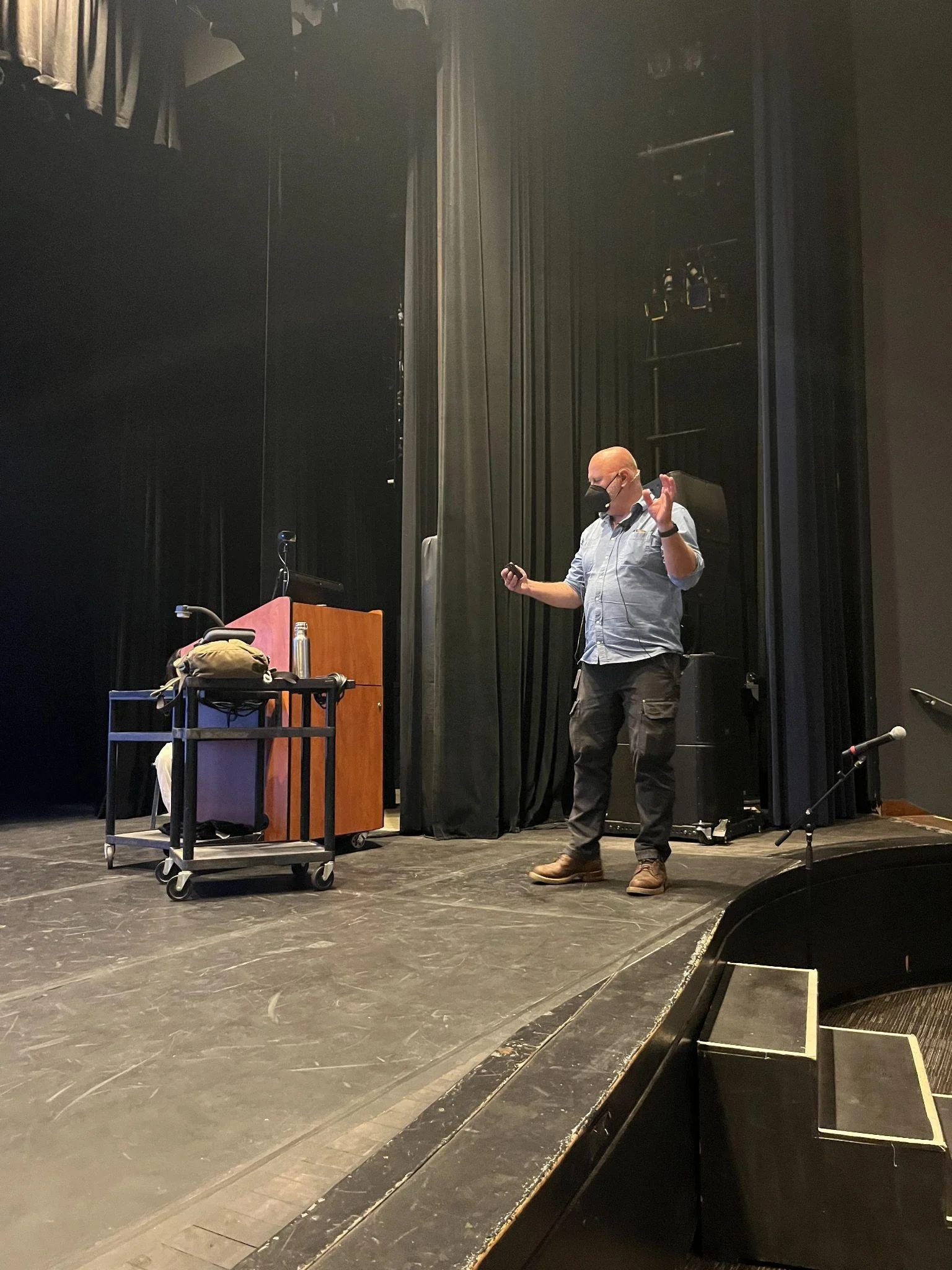  Environmental Humanities professor Kenneth Hiltner lectures to his Climate Crisis 101 class, a course offered by the English department.  