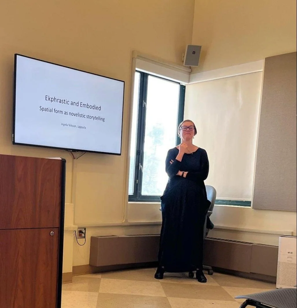 Swedish scholar Ingela Nilsson, was hosted by UCSB Classics for her talk  Ekphrastic and Embodied , a talk on novelistic storytelling, in ancient times and today. 