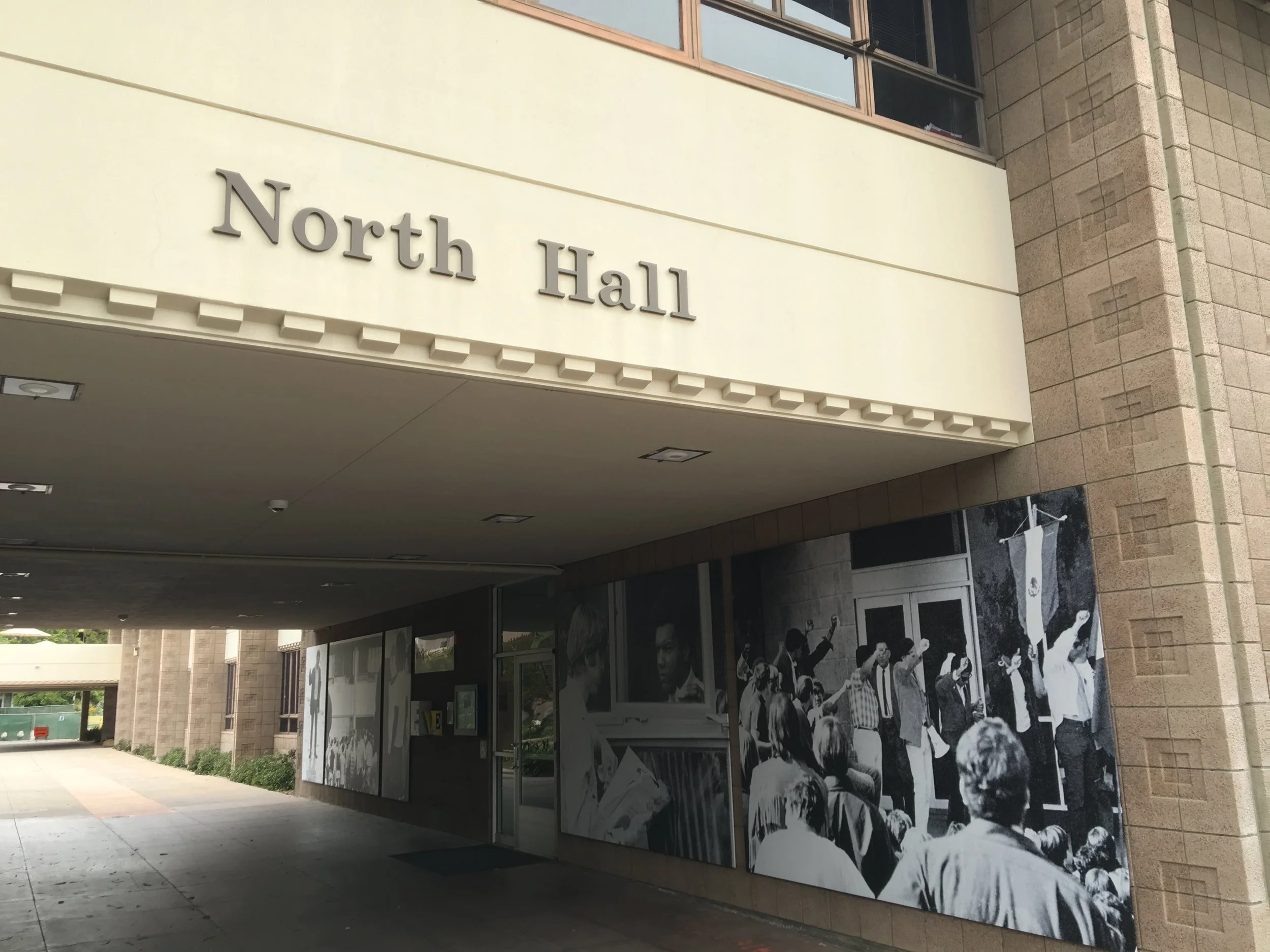   A mural display at UCSB’s North Hall commemorates the North Hall Takeover.  