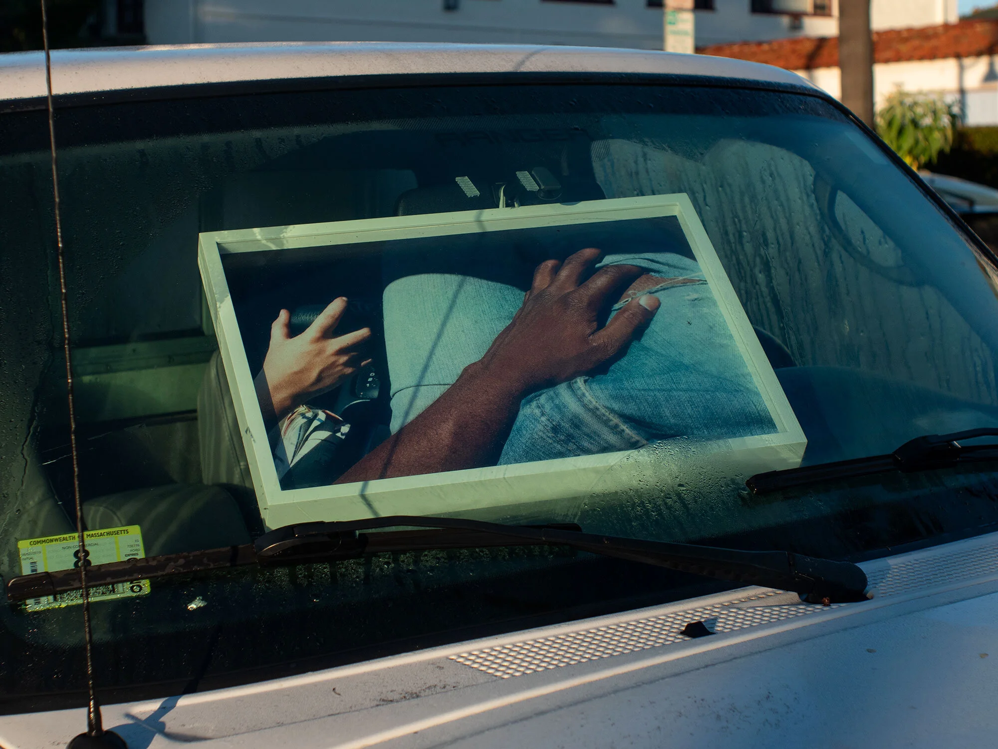  Artwork by Kareem Worrell ,on view at Alex Lukas’ new dashboard display, viewable  in downtown Santa Barbara.  