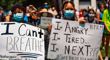 Protestors in Columbia, SC, advocating for the Black Lives Matter movement , May 31, 2020. UCSB Historian John Majewski drew parallels between Black abolitionist creative communication in the 19th century and recent events.   Photo from the Eastover, SC Daily News.  