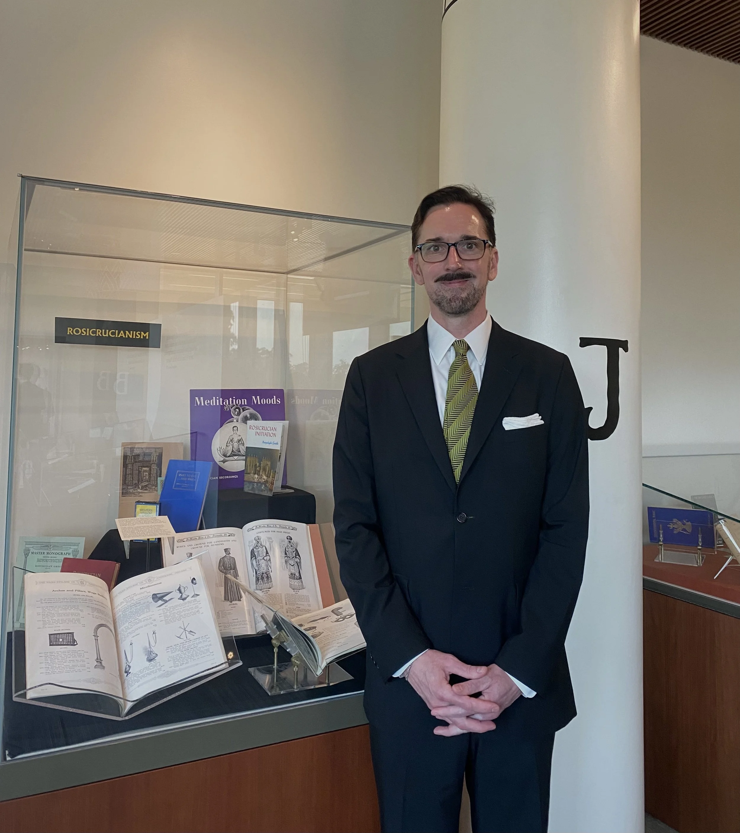  UCSB’s Religious Studies librarian David Gartwell at the opening reception of “Lifting the Veil.” 