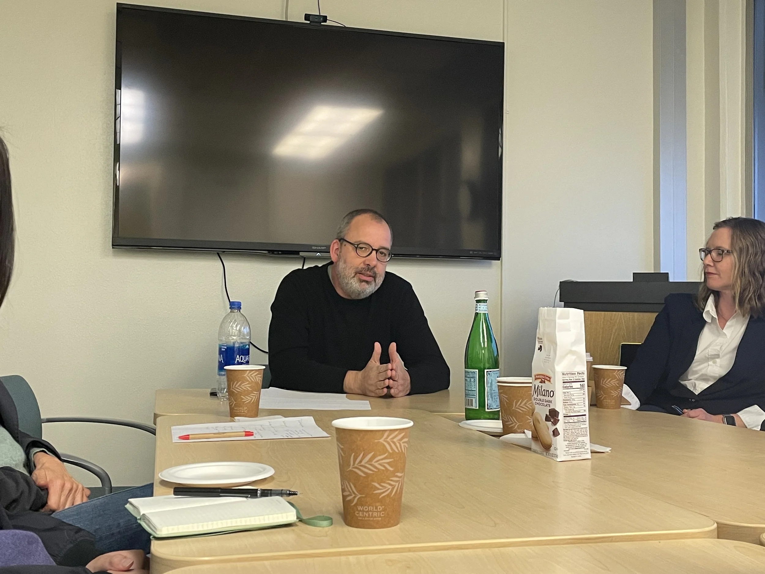   Andreas Bernard, visiting professor in UCSB’s department of German and Slavic Studies discussing the history of epidemics.   