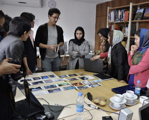  Masood Kamandy teaches photography and color in Kabul as a part of the dOCUMENTA  exhibition in Kassel, Germany in 2013. 